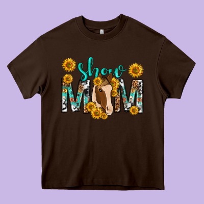 Show Mom With Horse Mothers Day Heavy Core Tee Designed By Texasbilliewilder