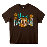 Chocolate Brown show mom with horse mothers day Heavy Core Tee - texasbilliewilder