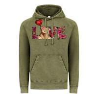 Vintage Olive valentines day tedybear love Vintage Hoodie - RanaPortraitStore