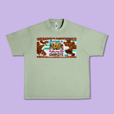 Being A Mom Makes My Life Complete License Plate Urban Heavy Tee Designed By Artiststas