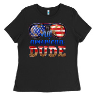 Black all american dude Ladies Tee - texasbilliewilder
