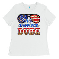 White all american dude Ladies Tee - texasbilliewilder