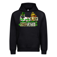 Black St. Patrick's cat who needs luck when you are this Urban Hoodie - CowGirlArtShop