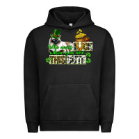 Pigment Black St. Patrick's cat who needs luck when you are this Urban Hoodie - CowGirlArtShop