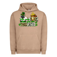 Pigment Burro St. Patrick's cat who needs luck when you are this Urban Hoodie - CowGirlArtShop