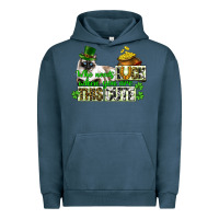Pigment Midnight Navy St. Patrick's cat who needs luck when you are this Urban Hoodie - CowGirlArtShop