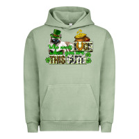 Pigment Oil Green St. Patrick's cat who needs luck when you are this Urban Hoodie - CowGirlArtShop