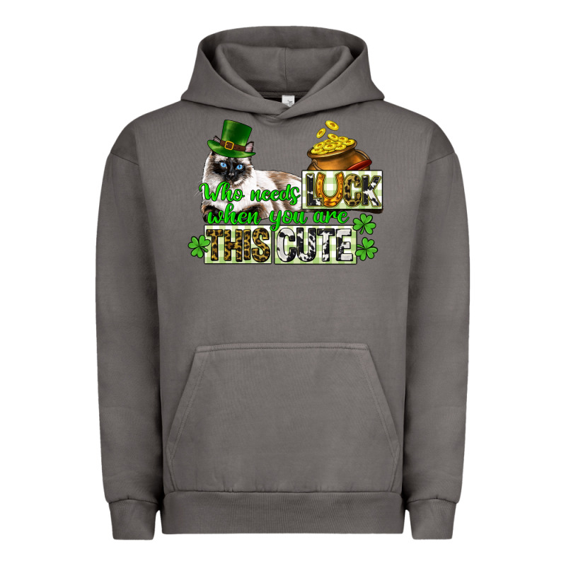 St. Patrick's Cat Who Needs Luck When You Are This Urban Hoodie by CowGirlArtShop | Teevron