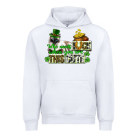 White St. Patrick's cat who needs luck when you are this Urban Hoodie - CowGirlArtShop