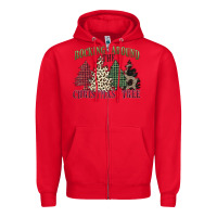Red rocking around the christmas tree Zipper Hoodie - MaliasSmallBusiness