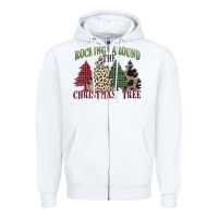 White rocking around the christmas tree Zipper Hoodie - MaliasSmallBusiness