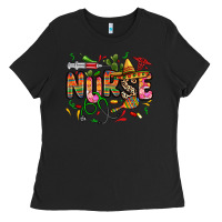 Black cinco de mayo nurse Ladies Tee - Zillion Design Studio