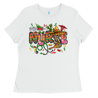 White cinco de mayo nurse Ladies Tee - Zillion Design Studio