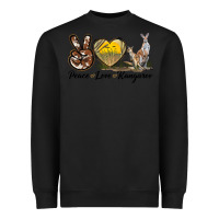 Black Peace Love Kangaroo Heavyweight Sweatshirt - LillyAllenDesigns