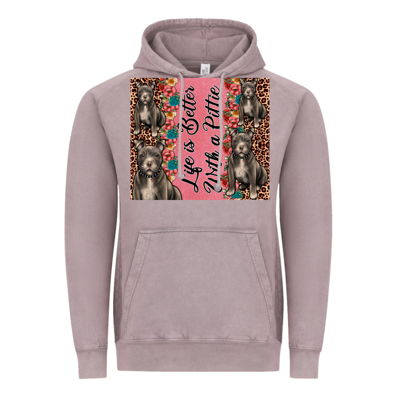 Life Is Better With A Pittie Vintage Hoodie by JahusDesignShop | Teevron