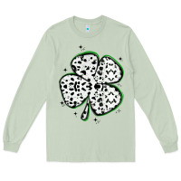 Matcha four leaf clover dalmatian print grunge Long Sleeve Tee - MaliasSmallBusiness