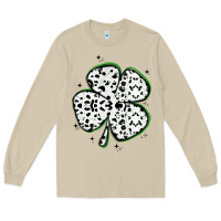 Mushroom four leaf clover dalmatian print grunge Long Sleeve Tee - MaliasSmallBusiness
