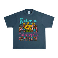 Midnight Navy being a mom makes my life complete Urban Heavy Tee - Artiststas