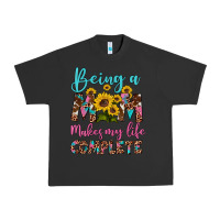 Pigment Black being a mom makes my life complete Urban Heavy Tee - Artiststas