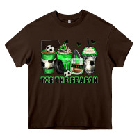 Chocolate Brown tis' the season soccer coffee cups Heavy Core Tee - Zillion Design Studio