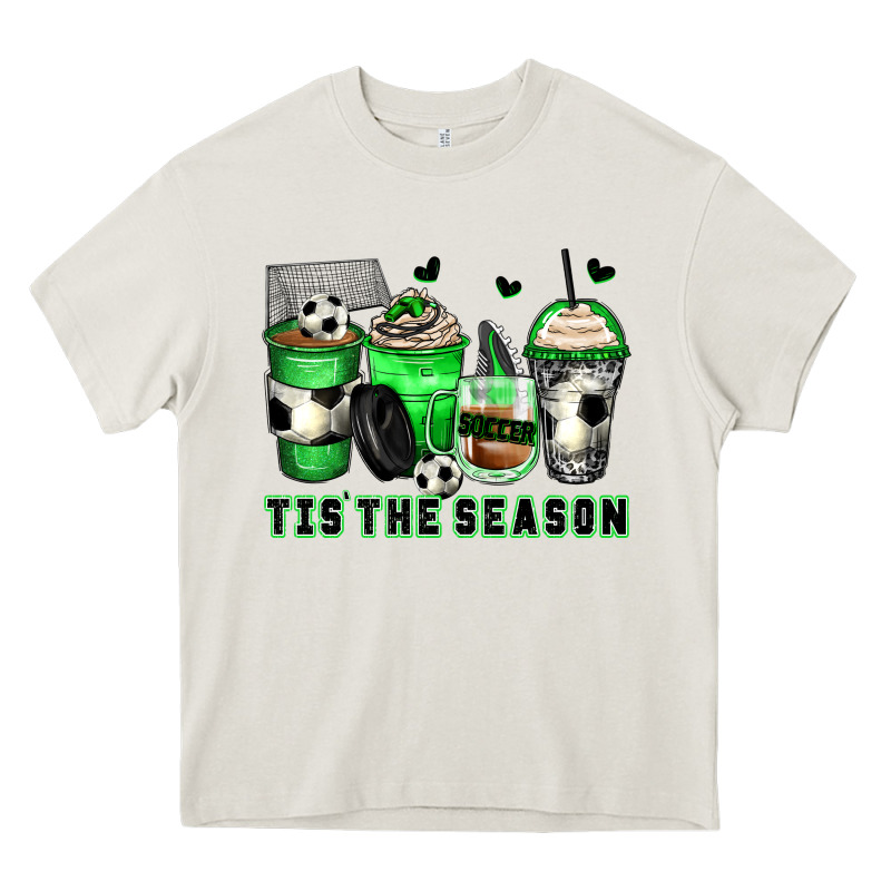 Tis' The Season Soccer Coffee Cups Heavy Core Tee by Zillion Design Studio | Teevron