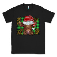 Black christmas leopard buffalo plaid baby highland cow Classic Tee - BarkalooDesign