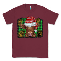 Burgundy christmas leopard buffalo plaid baby highland cow Classic Tee - BarkalooDesign