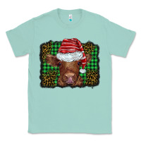 Seafoam christmas leopard buffalo plaid baby highland cow Classic Tee - BarkalooDesign