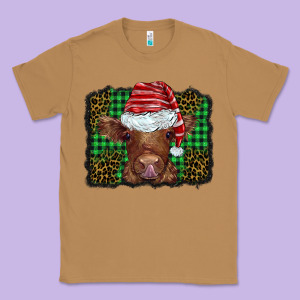 Christmas Leopard Buffalo Plaid Baby Highland Cow Classic Tee Designed By Barkaloodesign