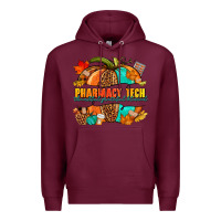 Burgundy pharmacy tech pumpkin Premium Hoodie - NancyCooperArtShop
