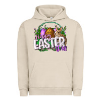 Pigment French Oak happy easHappy Easter y'all Easter Day Urban Hoodie - CowGirlArtShop