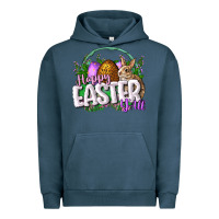 Pigment Midnight Navy happy easHappy Easter y'all Easter Day Urban Hoodie - CowGirlArtShop