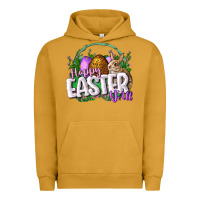 Pigment Peanut Butter happy easHappy Easter y'all Easter Day Urban Hoodie - CowGirlArtShop