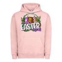 Pigment Salmon happy easHappy Easter y'all Easter Day Urban Hoodie - CowGirlArtShop