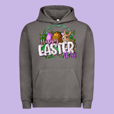 Happy Eashappy Easter Y'all Easter Day Urban Hoodie Designed By Cowgirlartshop