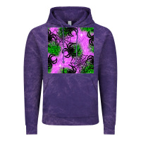 Cloud Purple halloween spider green leopard seamless pattern Vintage Hoodie - BundleAndBundleShop