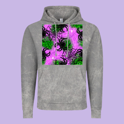 Halloween Spider Green Leopard Seamless Pattern Vintage Hoodie Designed By Bundleandbundleshop