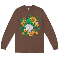 Chestnut st patrick's day shamrock sunflowers gnome Long Sleeve Tee - MaliasSmallBusiness