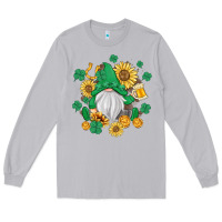 Moon Dust st patrick's day shamrock sunflowers gnome Long Sleeve Tee - MaliasSmallBusiness