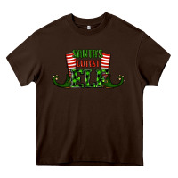 Chocolate Brown santa's cutest elf christmas Heavy Core Tee - RanaPortraitStore