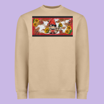 Ladybug Gnomies License Plate Template Heavyweight Sweatshirt Designed By Barkaloodesign