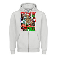 Dove Grey Rockin' around the Christmas tree skeleton Zipper Hoodie - NancyCooperArtShop