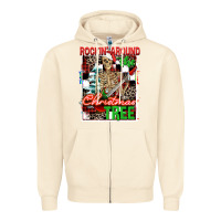 Sandshell Rockin' around the Christmas tree skeleton Zipper Hoodie - NancyCooperArtShop