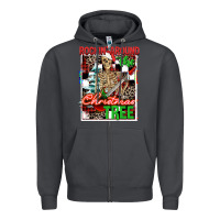 Smoke Rockin' around the Christmas tree skeleton Zipper Hoodie - NancyCooperArtShop
