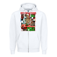 White Rockin' around the Christmas tree skeleton Zipper Hoodie - NancyCooperArtShop