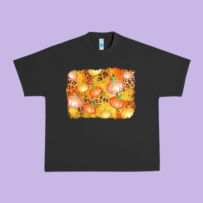 Fall Pumpkin Background Urban Heavy Tee Designed By Adodesignshop