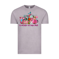 Western Cancer  In October We Wear Pink Coffee Cups With Ribbons Vintage Tee | Teevron