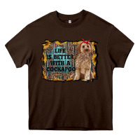 Chocolate Brown life is better with a cockapoo Heavy Core Tee - RanaPortraitStore
