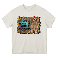 Cream life is better with a cockapoo Heavy Core Tee - RanaPortraitStore