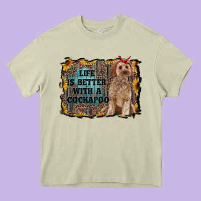Life Is Better With A Cockapoo Heavy Core Tee Designed By Ranaportraitstore